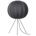 Knit Wit Medium Floor Lamp - Matte Black / Black