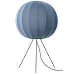 Knit Wit Medium Floor Lamp - Matte Black / Blue Stone