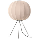 Knit Wit Medium Floor Lamp - Matte Black / Sandstone