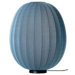 Knit Wit Level Long Floor Lamp - Matte Black / Blue Stone