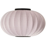Knit Wit Round Ceiling Light - Matte Black / Light Pink