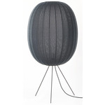 Knit Wit Medium Long Floor Lamp - Matte Black / Black