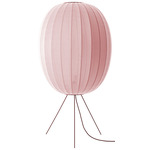 Knit Wit Medium Long Floor Lamp - Matte Black / Light Pink