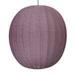 Knit Wit Round Pendant - Matte Black / Burgundy