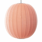 Knit Wit Round Pendant - Matte Black / Coral