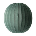 Knit Wit Round Pendant - Matte Black / Tweed Green