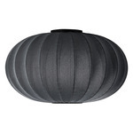 Knit Wit Round Ceiling Light - Matte Black / Black