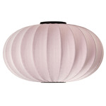 Knit Wit Round Ceiling Light - Matte Black / Light Pink