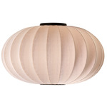 Knit Wit Round Ceiling Light - Matte Black / Sandstone