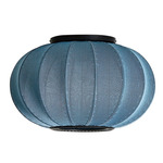 Knit Wit 45 Oval Ceiling Light / Wall Sconce - Matte Black / Blue Stone