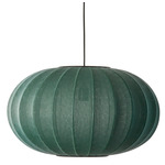 Knit Wit Oval Pendant - Matte Black / Tweed Green