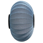 Knit Wit Oval Wall Sconce / Ceiling Light - Matte Black / Blue Stone