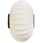 Knit Wit Oval Wall Sconce / Ceiling Light - Matte Black / Pearl White