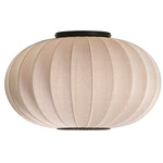 Knit Wit Oval Wall Sconce / Ceiling Light - Matte Black / Sandstone
