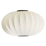 Knit Wit Oval Wall Sconce / Ceiling Light - Matte Black / Pearl White