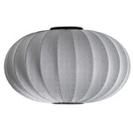 Knit Wit Oval Wall Sconce / Ceiling Light - Matte Black / Silver