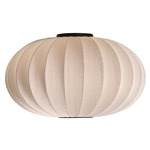 Knit Wit Oval Wall Sconce / Ceiling Light - Matte Black / Sandstone