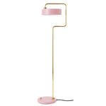 Petite Machine Floor Lamp - Brass / Light Pink