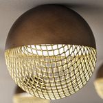 Iglu Ceiling Light - Coated Bronze / Gold Mesh