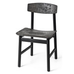 Conscious Chair - Black Lacquered Beech / Coffee Waste Black