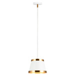 Caske Pendant - White / Aged Gold Brass