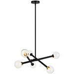 Matchstix Chandelier - Black / Clear