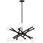 Matchstix Chandelier - Black / Opal