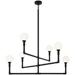 Candlestix Chandelier - Black / Opal