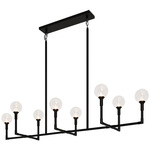 Candlestix Linear Chandelier - Black / Clear