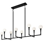 Candlestix Linear Chandelier - Black / Opal