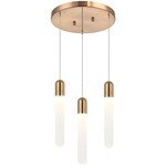 Aydin Multi Light Pendant - Aged Gold Brass / Frosted