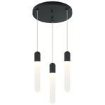 Aydin Multi Light Pendant - Matte Black / Frosted