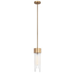Kellan Pendant - Aged Gold Brass / Clear