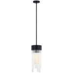 Kellan Pendant - Matte Black / Clear