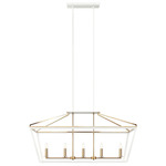 Mavonshire Linear Pendant - Aged Gold Brass / White