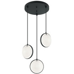 Chatoyant Multi Light Pendant - Matte Black / Clear / Opal