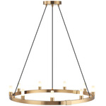 Cascadian Chandelier - Aged Gold Brass / Opal