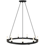 Cascadian Chandelier - Matte Black / Opal