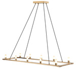 Cascadian Linear Chandelier - Aged Gold Brass / Opal