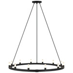 Cascadian Chandelier - Matte Black / Opal