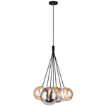 Magma Chandelier - Black / Amber / Clear / Smoke