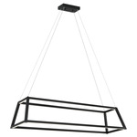 Carlington Linear Pendant - Silver / Matte Black