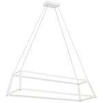 Carlington Linear Pendant - Silver / Matte White