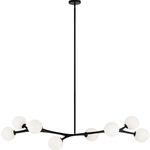 Rami Multi Light Pendant - Black / Opal