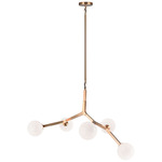 Rami Multi Light Pendant - Aged Gold Brass / Opal
