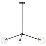 Novo Globe Chandelier - Black / Clear