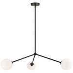 Novo Globe Chandelier - Black / Opal