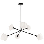 Novo Diamond Chandelier - Black / Opal