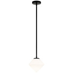 Novo Diamond Pendant - Black / Opal