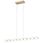 Oni Linear Chandelier - Oxidized Gold / Frosted
